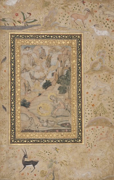 The Virgin Mary Adores the Christ Child by Kesu Das